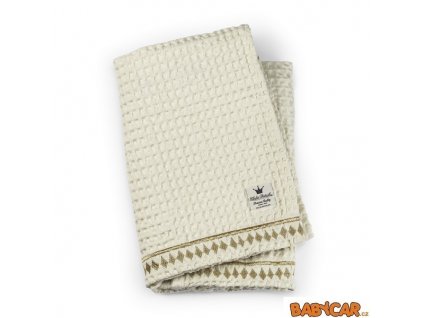 ELODIE DETAILS waflová deka ORGANIC WAFFLE BLANKET Vanilla White DOPRODEJ!