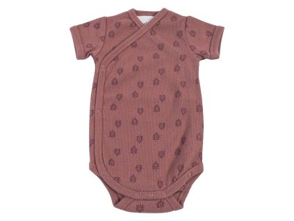 LodgerBodyRomperShortSleevesPrintRibRosewood
