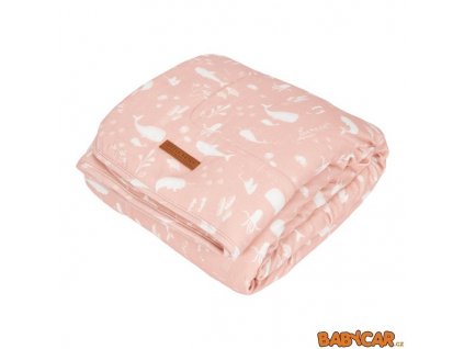 LittleDutchDekaBassinetBlanket70x100cmSoftOceanPink