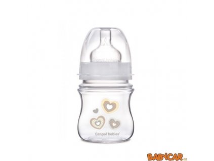 CANPOL BABIES láhev se širokým hrdlem NEWBORN BABY 120ml Bílá