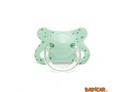 SUAVINÉX latexový dudlík ANATOMICKÝ FUSION -2-4m, 1ks Trojúhelníky/Mint