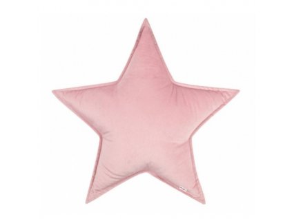 BabyNellysDekoracniPolstarekVelvetHvezdaPudrova
