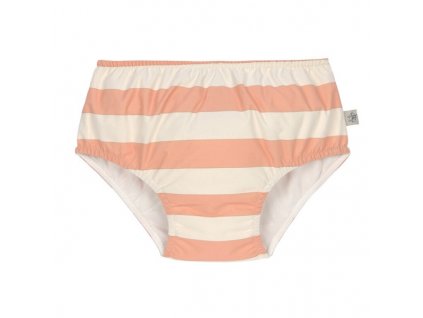 LassigPlavkySwimDiaperGirlsBlockStripesMilkyPeach