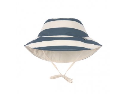 LassigOboustrannyKloboucekSunProtectionBucketHatBlockStripesMilkyBlue