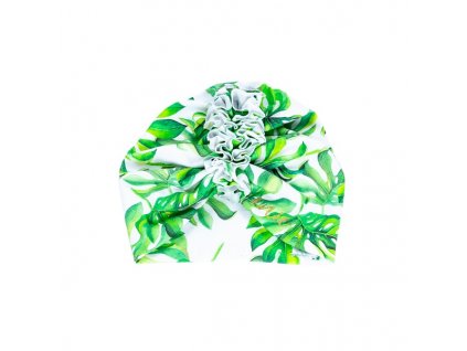 EnieBabyDetskaCepiceTurbanTropicalLeaves