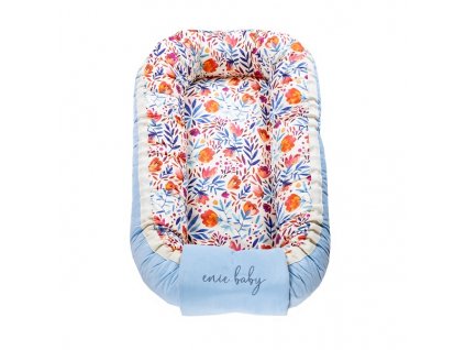 EnieBabyHnizdeckoDoPostylkyVelvetBlueOrangeFlower
