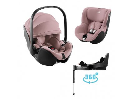 BritaxRomerAutosedackaSetBabySafeProVarioBase5ZDualfix5ZDustyRose