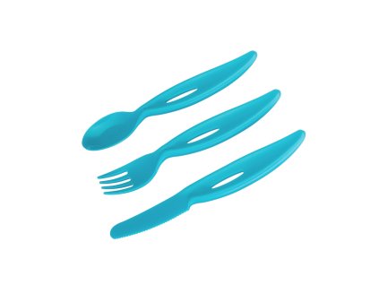 CanpolBabiesPlastovyPriborILoveMummyDady3KsModra