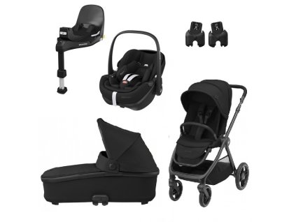 MaxiCosiSetKocarekOxfordKorbaOriaPebble360Pro2FamilyFix360ProAdapteryEssentialBlack