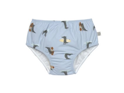 LÄSSIG plavky SWIM DIAPER Crocodile Sky Blue 7-12m