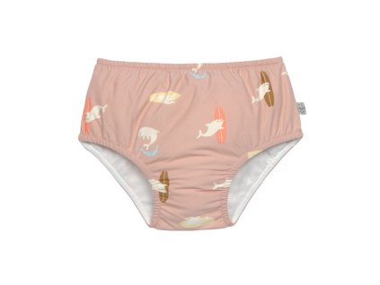 LÄSSIG plavky SWIM DIAPER Dolphin Peach 07-12m