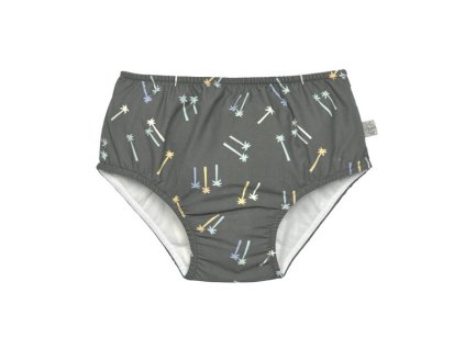 LÄSSIG plavky SWIM DIAPER Palms Deep Olive 7-12m