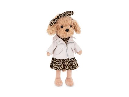 OrangeToysPlysovyPejsekPudliceLuckyDoggyFendiLeopardOutfit