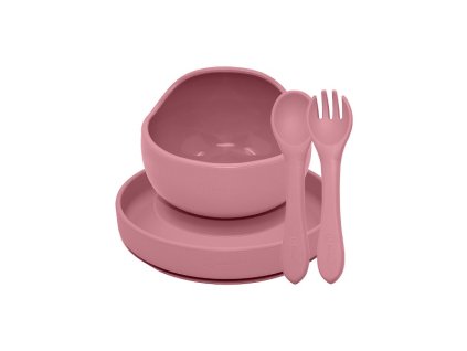 PetiteAMarsSetJidelniSilikonovyTakeAMatch3KsDustyPink6M