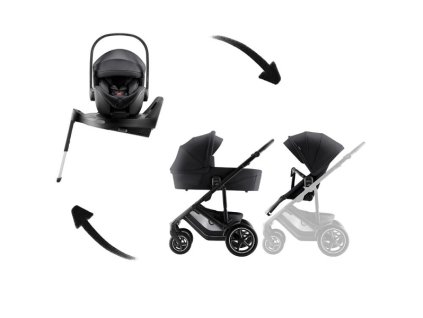 BritaxRomerSetKocarkuSmile5ZBabySafeProVarioBase5ZBundleCarbonBlackStyle