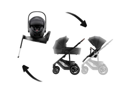 BritaxRomerSetKocarkuSmile5ZBabySafeProVarioBase5ZBundleMineralGreyStyle