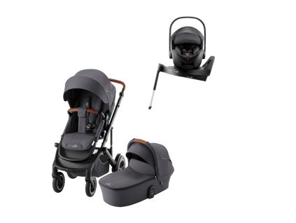 BritaxRomerKombinovanyKocarekSmile5ZMidnichtGreyBabySafeProVarioBase5Z