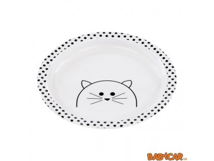 LÄSSIG dětský talíř PLATE WITH SILICONE Little Chums Cat DOPRODEJ!