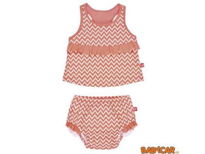 LÄSSIG plavky TANKINI GIRLS Zigzag Peach M DOPRODEJ!