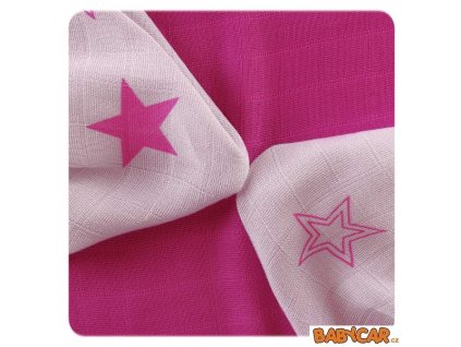 KIKKO bambusové ubrousky XKKO®BMB 30x30cm 9ks Magenta Stars Mix DOPRODEJ!