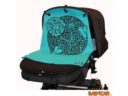 KURTIS BABY PEACE  sluneční clona na kočárek JUNGLE Turquoise DOPRODEJ!