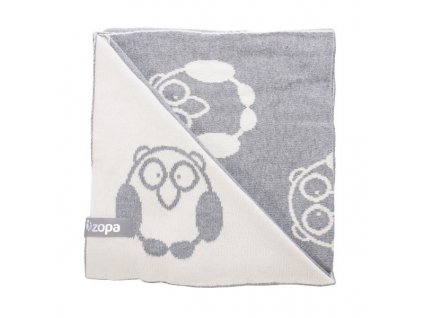 ZopaDetskaDeka80x100cmLittleOwlGrey