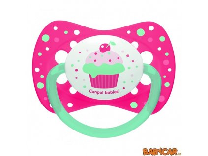 CanpolBabiesSilikonovyDudlikSymetrickyCupcakeRuzova