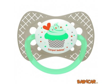 CanpolBabiesSilikonovyDudlikSymetrickyCupcakeSeda