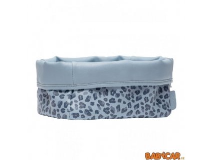 BÉBÉ-JOU textilní košík na kojenecké potřeby Leopard Blue