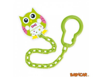 CANPOL BABIES řetízek na dudlík SOVA Zelená