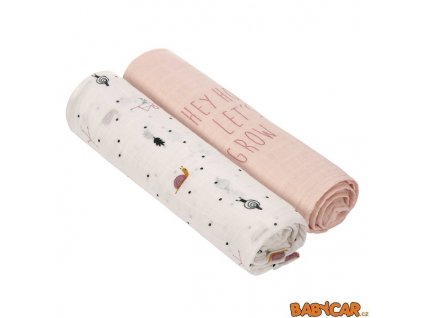 LassigBambusovePlenySwaddleHeavenlySoft120x120cm2ksGardenExplorerGirls