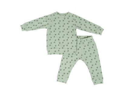 LodgerPyzamoSleeperPrintRibSiltGreen