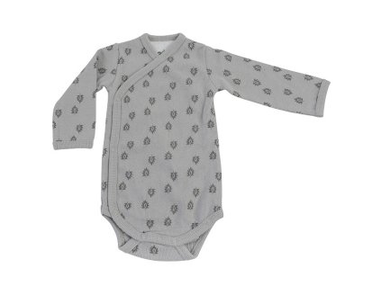 LodgerBodyRomperPrintRibLongSleevesSharkskin