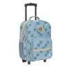 lassig detsky kufr trolley pattern party blue