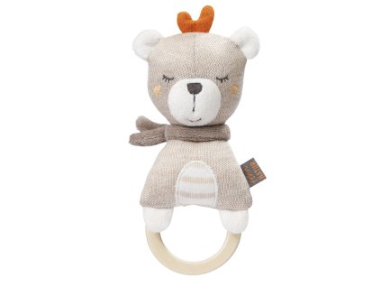 Baby Fehn Plüss mackó fa tartóval FehnNatur 2.0