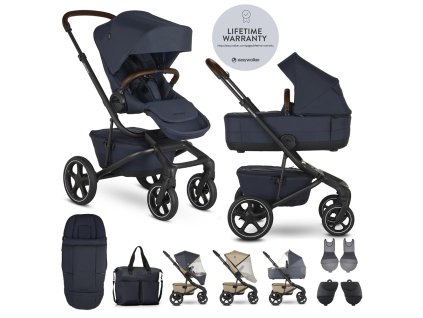 EASYWALKER Jimmey XXL RWS kombinált babakocsi szett (Variáns Indigo Blue)