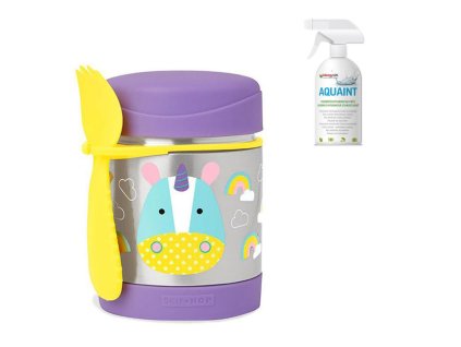 SKIP HOP Állatkerti termosz ételhez kanállal/villával 325 ml, 3+ + AQUAINT 500 ml (Variáns Agyaras cethal)