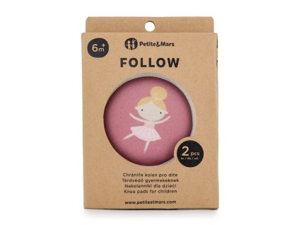 PETITE&MARS Chrániče kolien elastické na lozenie Follow Dusty Rose (Variáns Dusty Rose)
