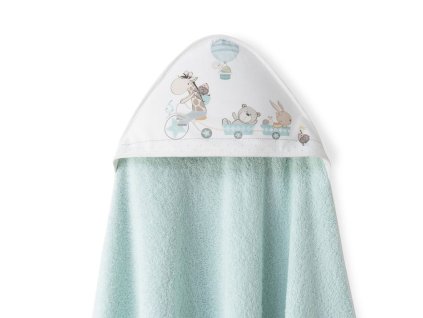 INTERBABY | Állatos fürdőlepedő kapucnival (Variáns zöld)