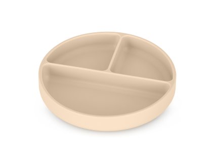 PETITE&MARS szilikon kerek osztott tányér tapadókoronggal Take&Match 6h+ (Variáns Desert Sand)