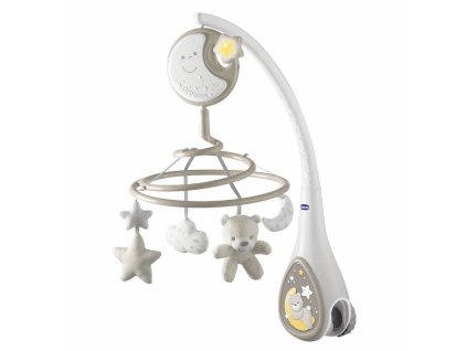 CHICCO Kolotoč nad postieľku a závesná hračka 3v1 Next2Dreams neutral 0m+ (Variáns kék)