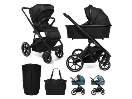 MUUVO Slick 2.0 kombinált babakocsi szett 2az1-ben (Variáns: Classic black)