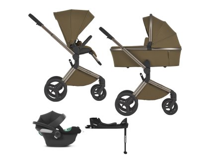 ANEX Flo kombinált babakocsi + CYBEX Aton B2 i-Size babahordozó + bázis