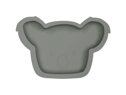 TRYCO Szilikon tányér állatmintával (Variáns Koala, Olive Gray)
