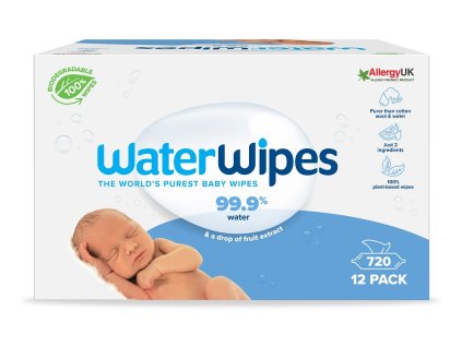 WATERWIPES műanyagmentes nedves törlőkendők (Variáns 12 csomag (60 db) - 720 db)