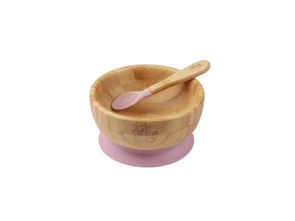 Citron Bambusz tál tapadókoronggal (Variáns Blush Pink)