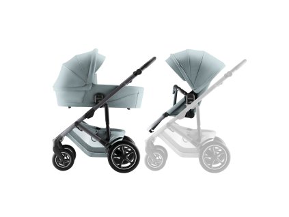 BRITAX RÖMER Smile 5Z babakocsi szett +  Style mózeskosár (Variáns Harbor Blue)