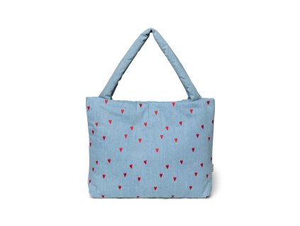 STUDIO NOOS - Denim MOM BAG - Táska (Variáns Blue Hearts)