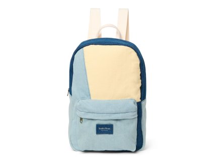 STUDIO NOOS - Patchwork Midi BACKPACK - elülső zsebbel ellátott hátizsák (Variáns Denim)