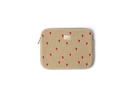 STUDIO NOOS - Teddy Hearts - Laptop tok 15´ (Variáns Ecru Hearts)